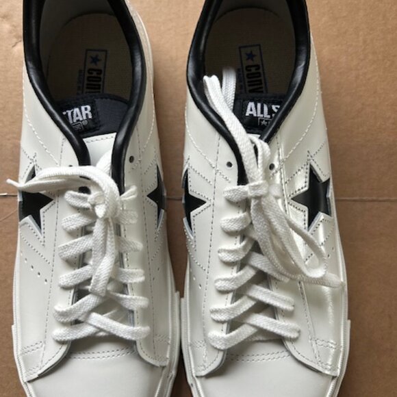 New Converse One Star J White Leather Low Top Men Sneakers Made in Japan Sz 10.5 - Picture 13 of 13